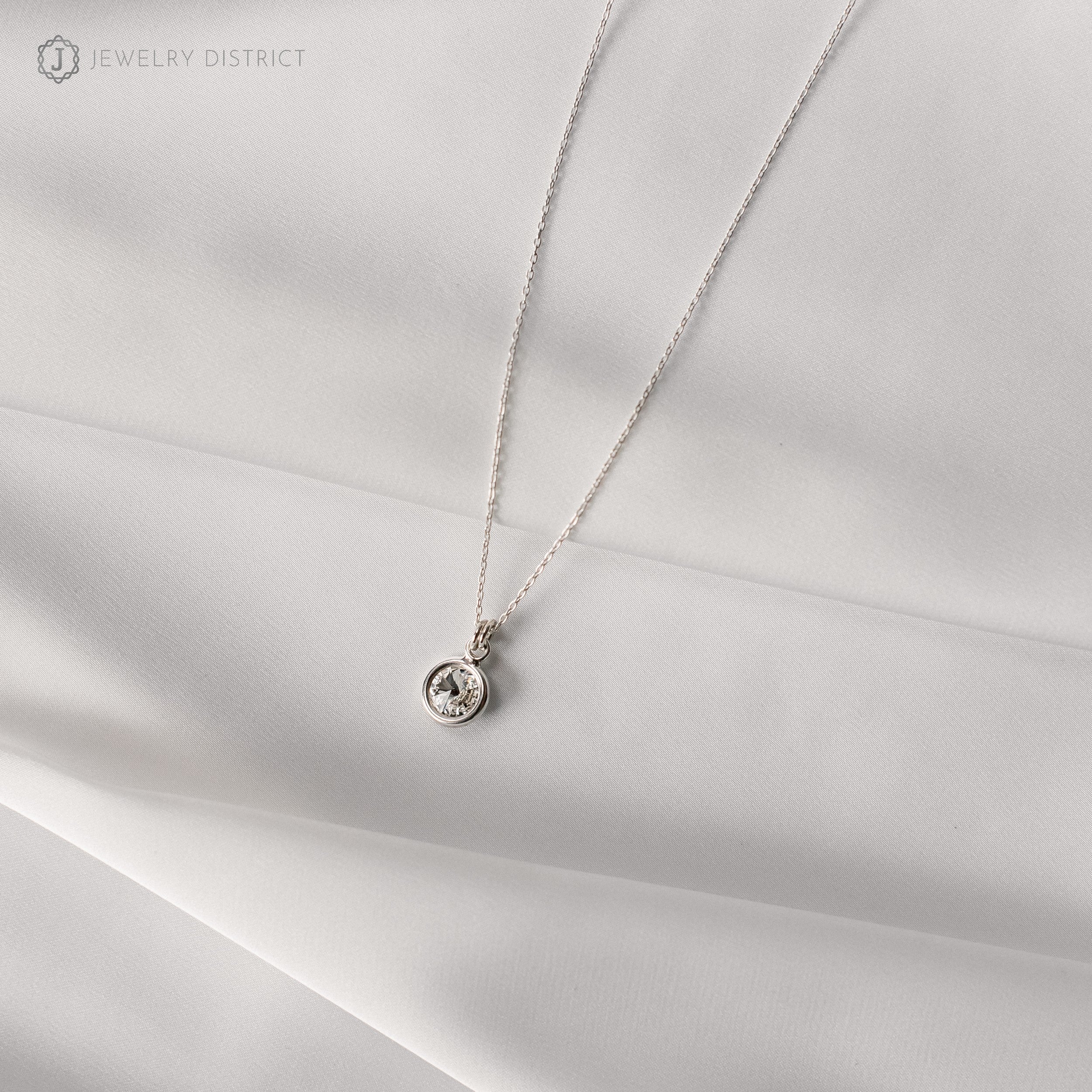 Damen Halskette mit Swarovski® - Kristall Sterling Silber 925