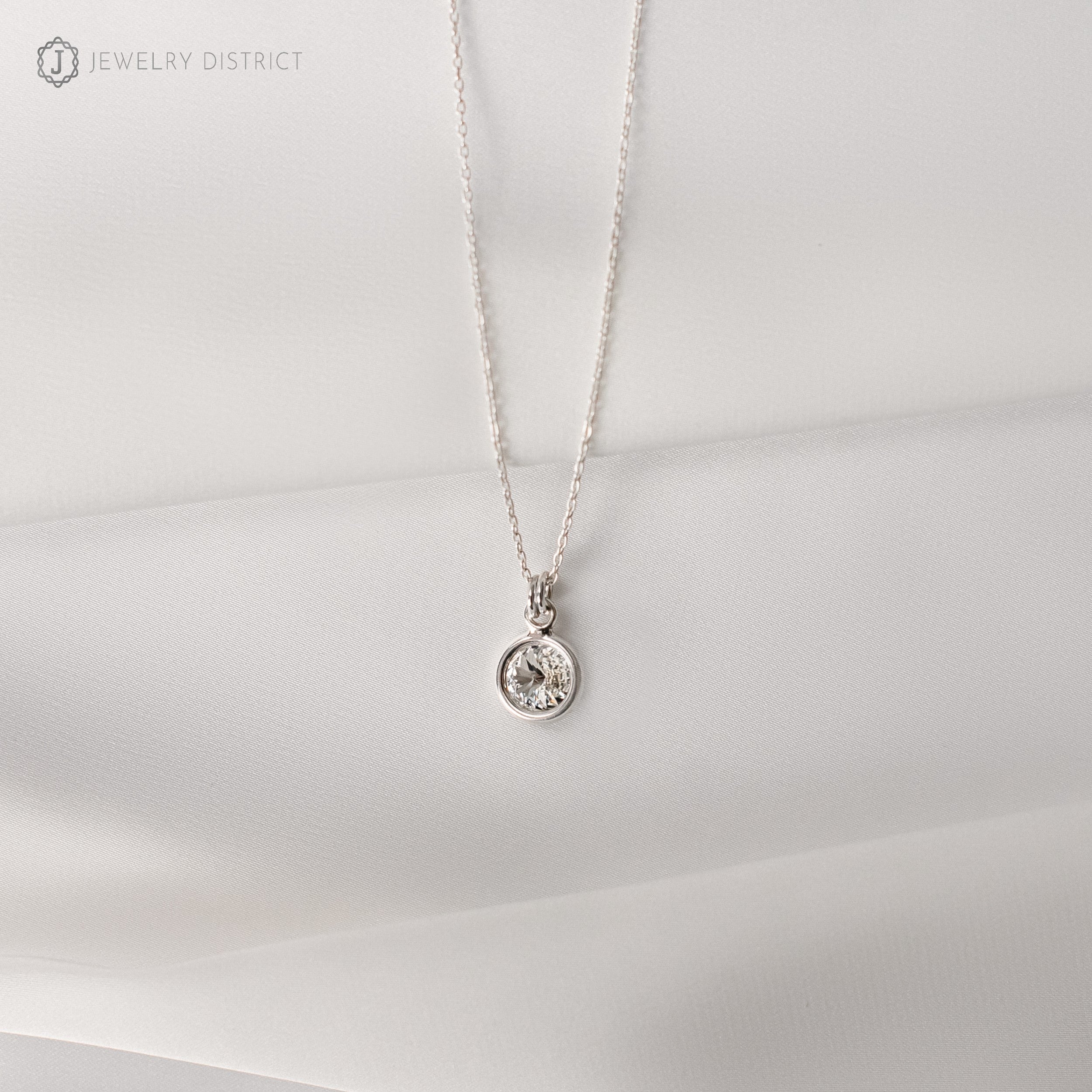 Damen Halskette mit Swarovski® - Kristall Sterling Silber 925